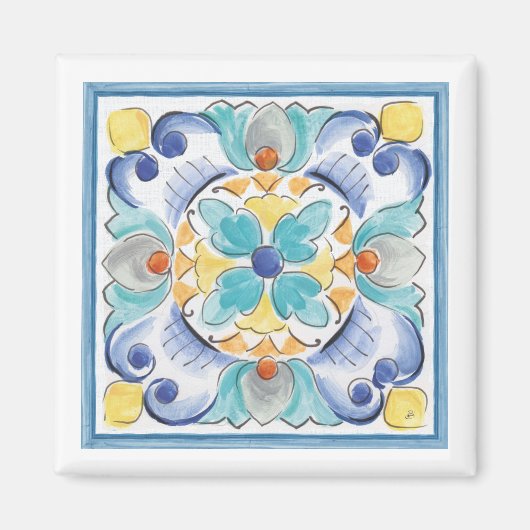 Aimant Bloom Blue & Yellow (Devant)