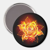 Aimant Blooming Fire Rose (Recto/Verso)