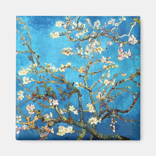 Aimant Blossoming Almond Tree Van Gogh Fine Art (Devant)