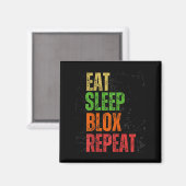Aimant Blox Gaming Tee, Eat Sleep Blox Repeat, Kids Gamin (Recto/Verso)