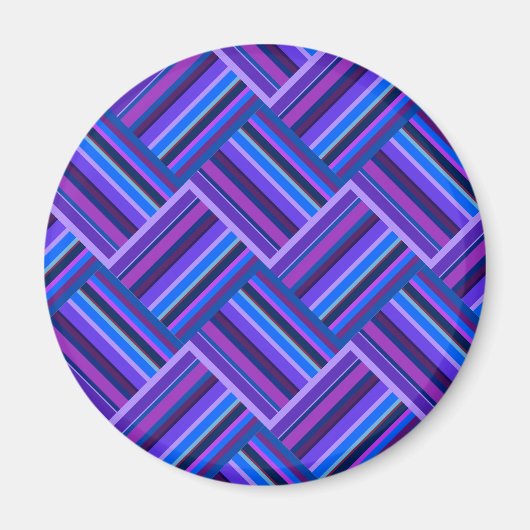 Aimant Blue and purple stripes weave (Devant)