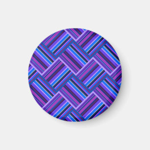 Aimant Blue and purple stripes weave