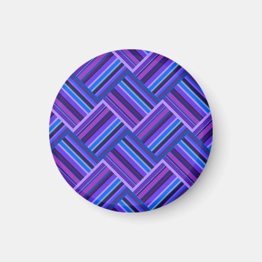 Aimant Blue and purple stripes weave (Devant)