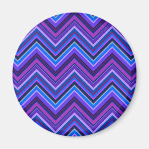 Aimant Blue and purple zigzag