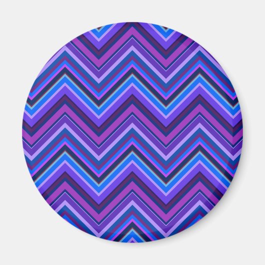 Aimant Blue and purple zigzag (Devant)