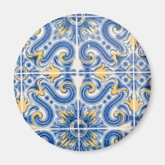 Aimant Blue and yellow tile, Portugal (Devant)