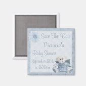 Aimant Blue Angel Teddy Bear Enregistrer le Baby shower D (Recto/Verso)