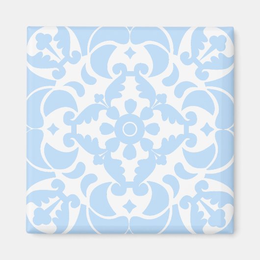 Aimant Blue Azulejos portugais espagnol méditerranéen (Devant)