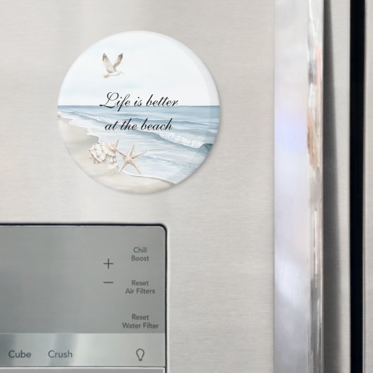 Aimant Blue Beach Ocean Starfish Sea Birds  (In situ (réfrigérateur))