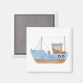 Aimant Blue Boat (Recto/Verso)