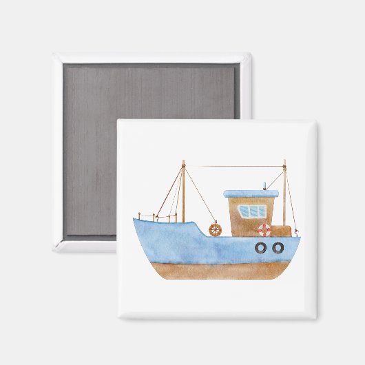 Aimant Blue Boat (Recto/Verso)