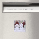 Aimant Blue Christmas mignon Snowman (In Situ (Lave-vaisselle))