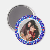 Aimant Blue Custom Joyeux Noël Photo Keepsaké cadeau (Recto/Verso)