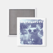 Aimant Blue Distressed Relaxalotl Axolotl (Recto/Verso)