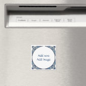 Aimant Blue Dutch Look, ajouter du texte, (In Situ (Lave-vaisselle))