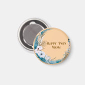 Aimant Blue Floral Twin Mama (Recto/Verso)