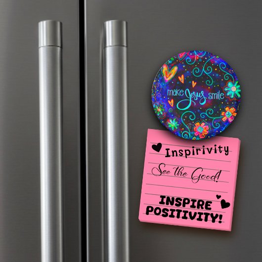 Aimant Blue Fun Faire sourire Jésus Inspirivé Floral