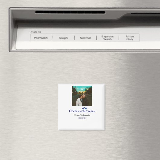 Aimant Blue g bow salue à 40 ans mariage (In Situ (Lave-vaisselle))