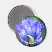 Aimant Blue Gentian Flower Personalized (Recto/Verso)