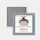 Aimant Blue Gold Crawfish Boil Graduation Party (Recto/Verso)