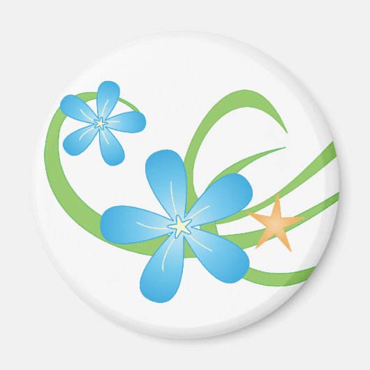 Aimant Blue Green Tropical (Devant)