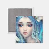 Aimant Blue Haired Fairy | Art Imaginaire (Recto/Verso)