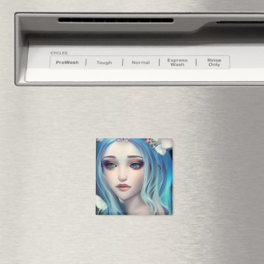 Aimant Blue Haired Fairy | Art Imaginaire (In Situ (Lave-vaisselle))