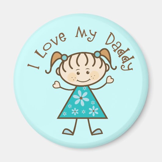Aimant Blue I Love My Daddy Don (Devant)