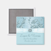 Aimant Blue Ice Sparkland Wonderland Mariage (Recto/Verso)