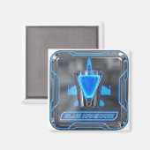 Aimant Blue Kamikaze Shot de Vodka (Recto/Verso)