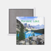 Aimant Blue Lake Rocky Mountain Pine Forest (Recto/Verso)