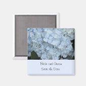 Aimant Blue Light Hydrangea Enregistrer la date (Recto/Verso)