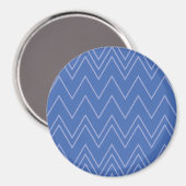 Aimant Blue, moderne, simple, cool, trendy zigzag (Recto/Verso)