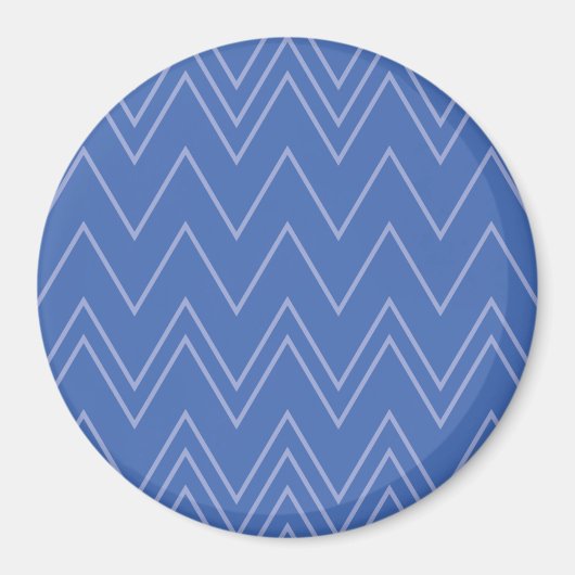 Aimant Blue, moderne, simple, cool, trendy zigzag (Devant)