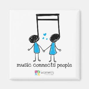 Aimant Blue Music Connects People