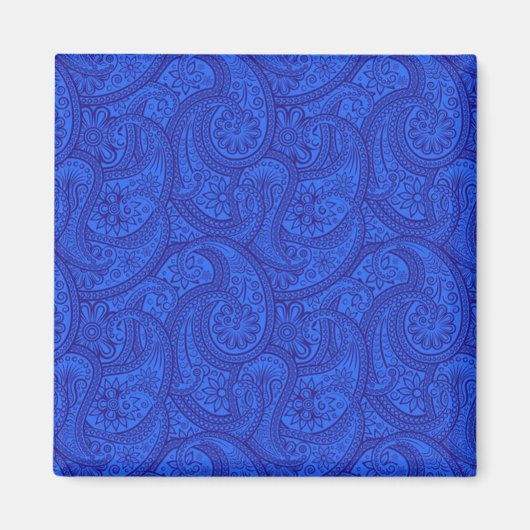 Aimant Blue Paisley (Devant)