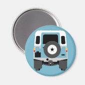 Aimant Blue Pop art Classic MK3 Land Rover (Recto/Verso)