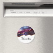 Aimant Blue & Purple Space & Stars Moderne Agate Merci (In Situ (Lave-vaisselle))