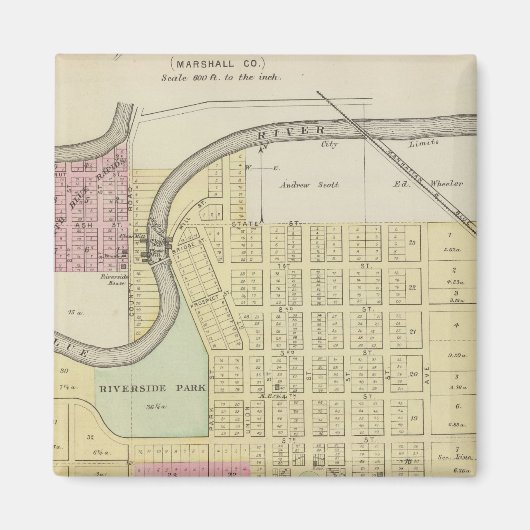 Aimant Blue Rapids, comté de Marshall, Kansas (Devant)