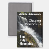 Aimant Blue Ridge Mountain Chasing Waterfalls NC (Recto/Verso)