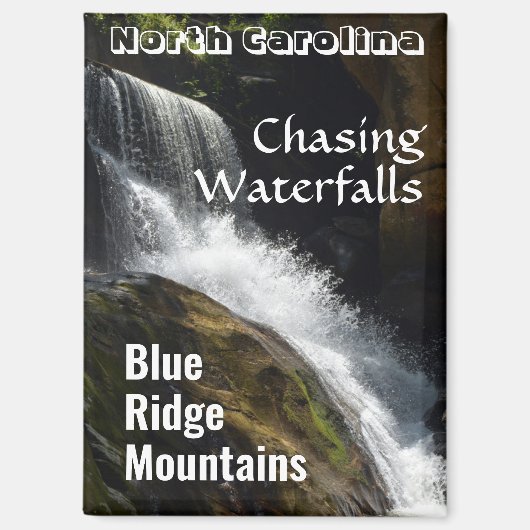 Aimant Blue Ridge Mountain Chasing Waterfalls NC (Recto)