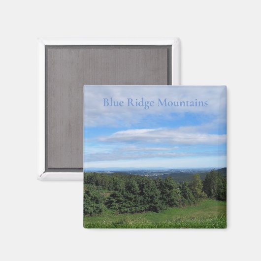 Aimant Blue Ridge Mountains (Recto/Verso)