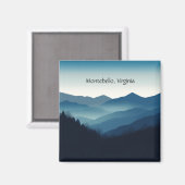 Aimant Blue Ridge Mountains, Montebello personnalisable (Recto/Verso)