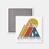Aimant Blue Ridge Mountains Vintage Sunset Souvenir 60s (Recto/Verso)