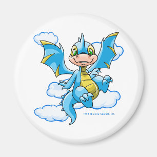 Aimant Blue Scorchio avec sa tête dans les nuages