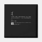 Aimant Blue Screen of Death IT Geek Halloween Party DIY C (Devant)