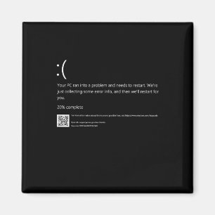 Aimant Blue Screen of Death IT Geek Halloween Party DIY C