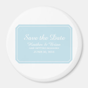 Aimant Blue Simply Elegant Enregistrer la date