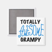 Aimant Blue Totalement génial Tshirts et cadeaux Grampy (Recto/Verso)