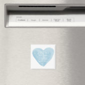 Aimant Blue Watercolor Heart (In Situ (Lave-vaisselle))